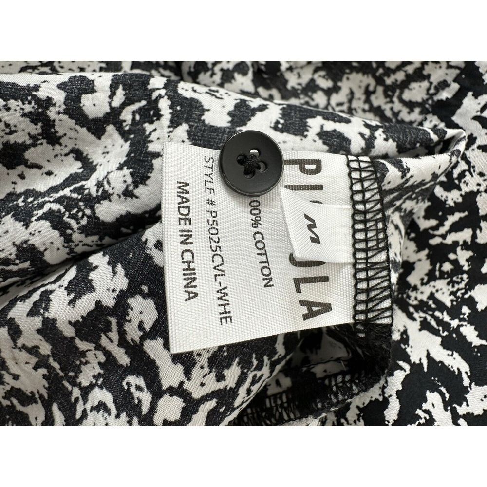 Pistola Button Up Shirt Women Medium Short Sleeve Cotton Relaxed Corpcore Office - Picture 4 of 7